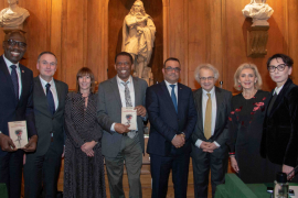 Dany Laferrière, membre de l’Académie française depuis 2013 et lauréat 2023 du prix littéraire des Ambassadeurs Francophones en France © Joey Nicles Modeste